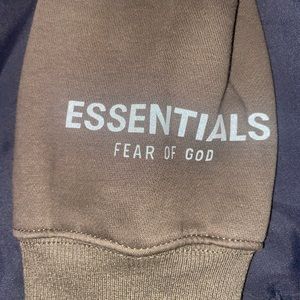 size large, tan color essential fear of god